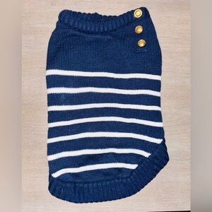 Draper James Dog Sweater in Navy Mariner Stripe • Large